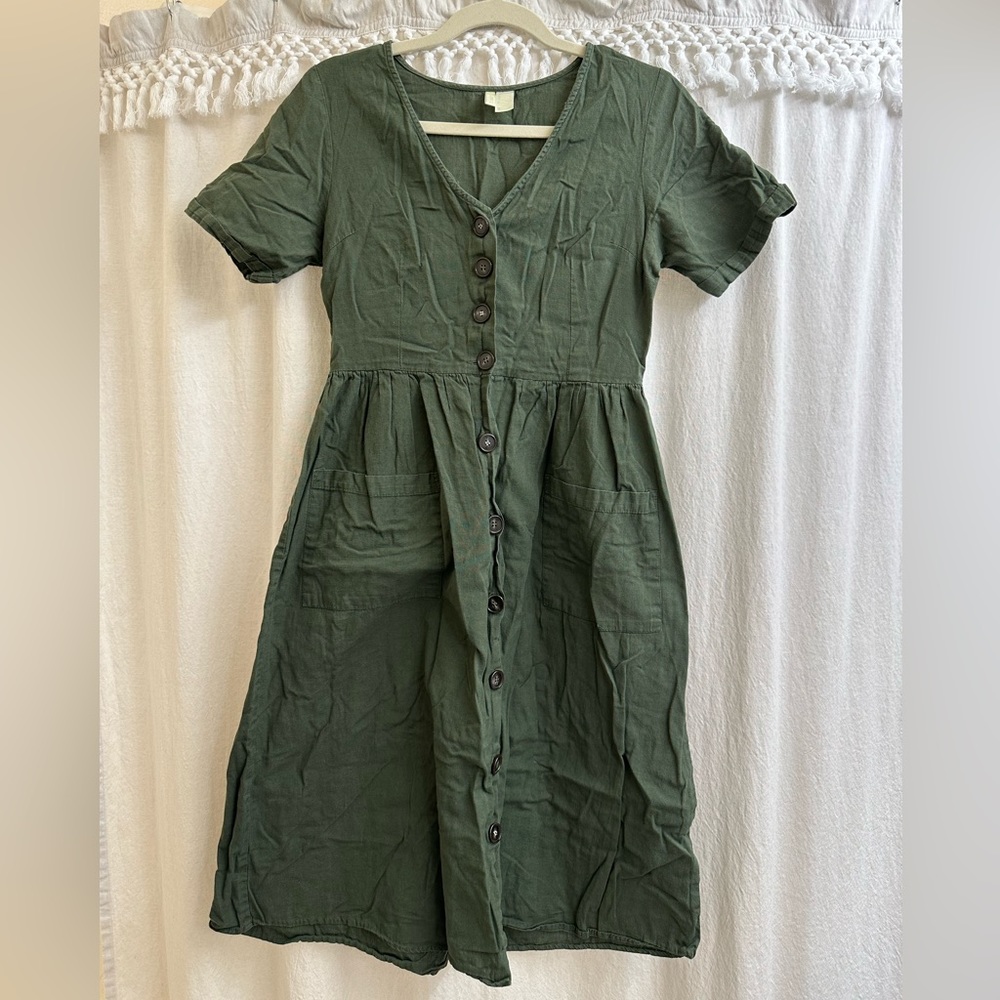 Japana Sage Green Midi Dress